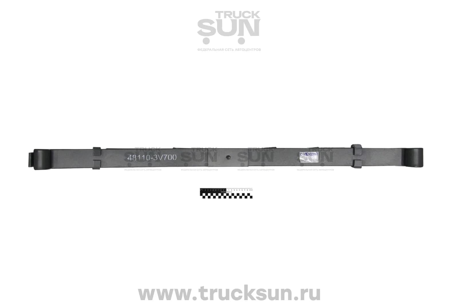 Рессора FR LH/RH HINO300 евро3/4 со стаб. 6л. с загнутым ушком 7 лист, изображение 2 из 2