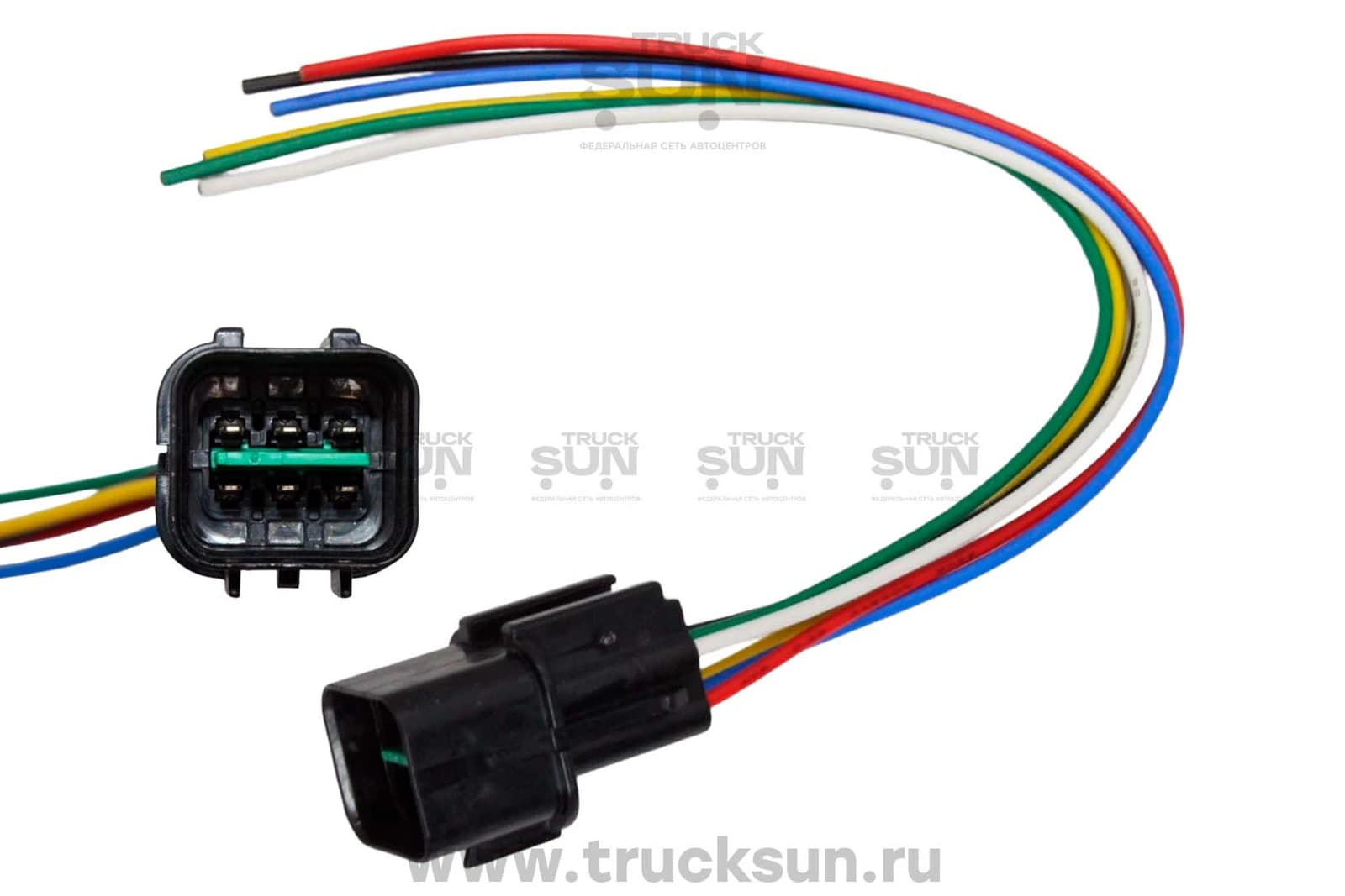 Фишка фонаря RR HD72/78/Разъем HYUNDAI 6pin/FUSO E5 папа без проводов