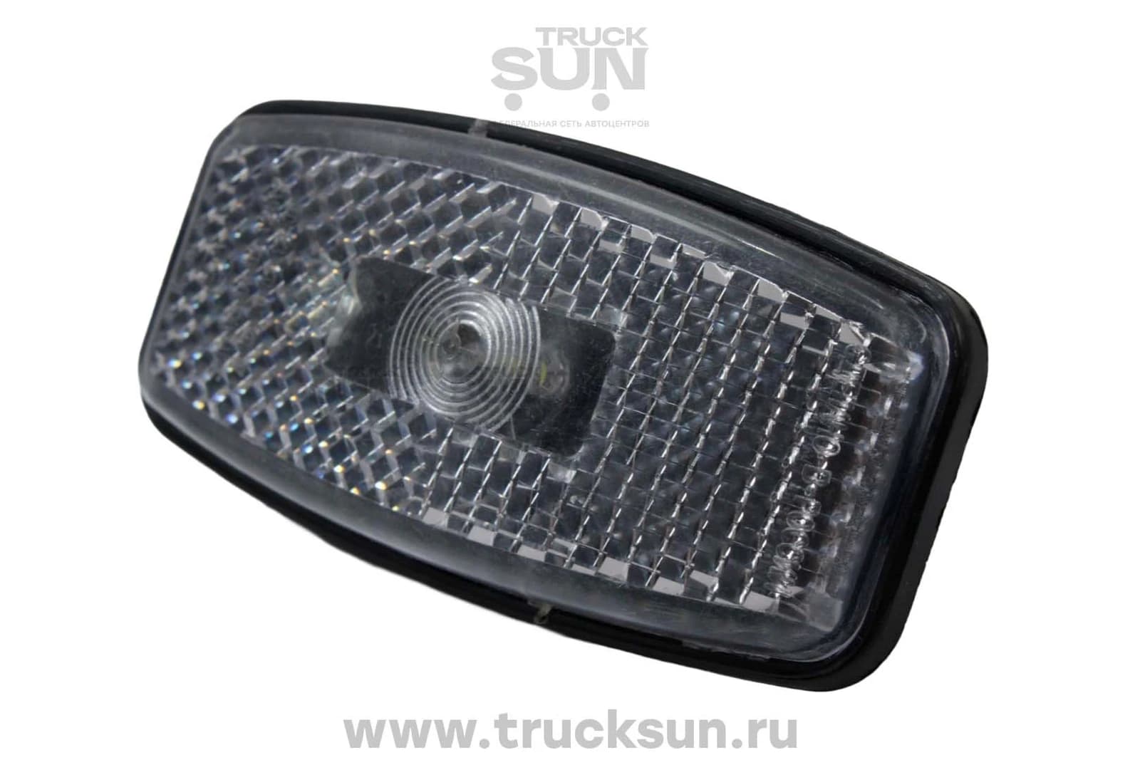 Фонарь контурный светодиодный плоский 12V/24V белый овальный с прямоугольной фишкой, изображение 1 из 2