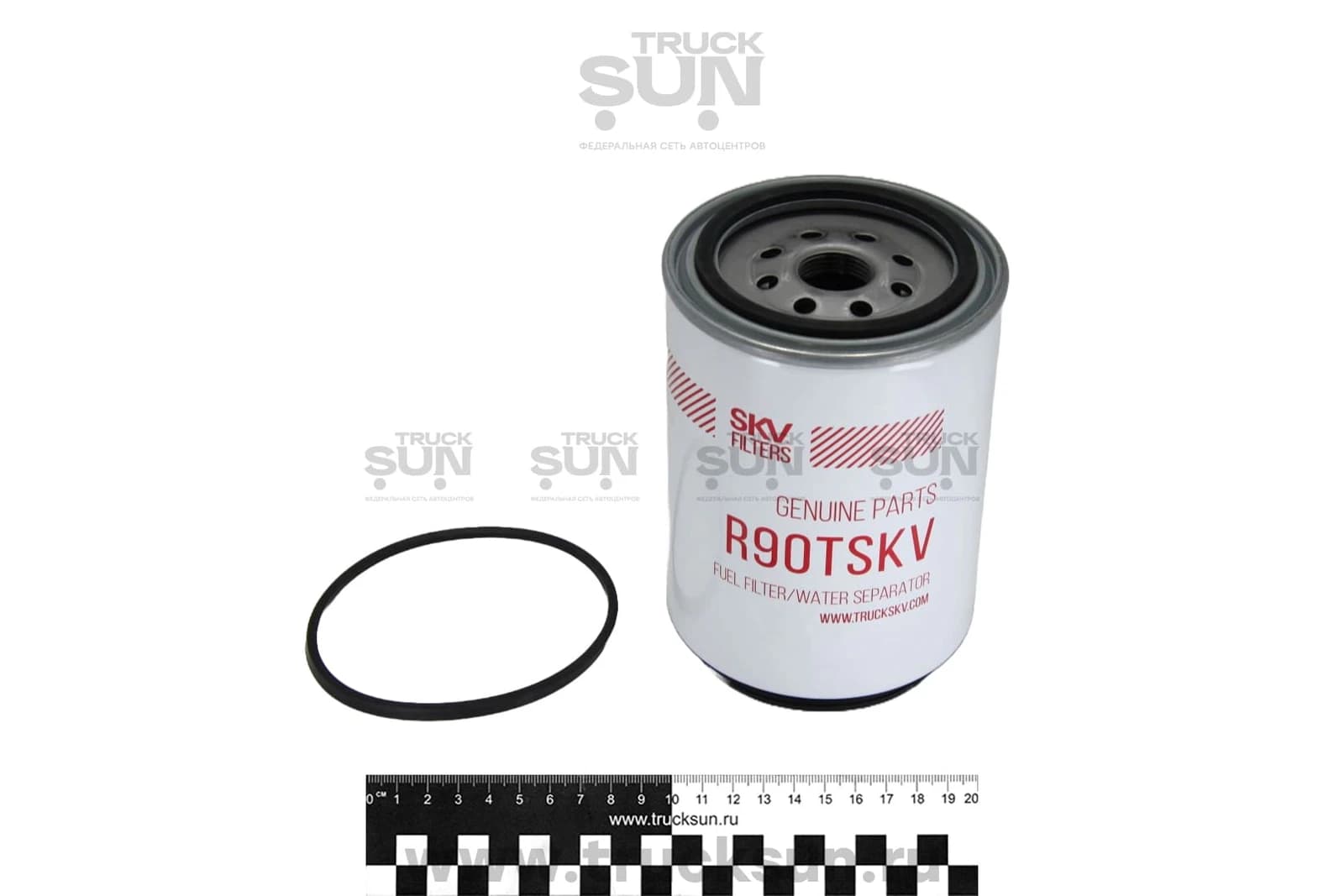 Фильтр топливный HINO500/NLR/NMR/NPR75/90 груб резьба наружняя, резинка в центре, изображение 1 из 4