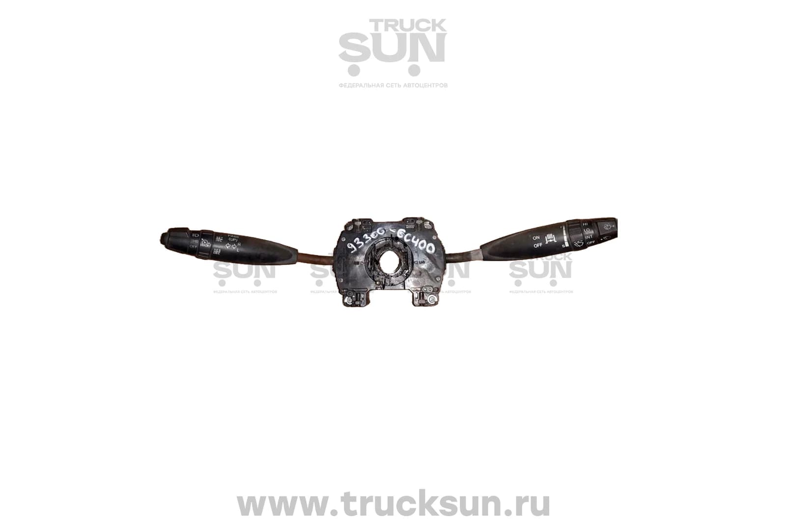 Переключатель подрулевой в сборе рычажный свет/стеклоочиститель HD120 D6GA (93300-6C400) Б/У, изображение 2 из 2