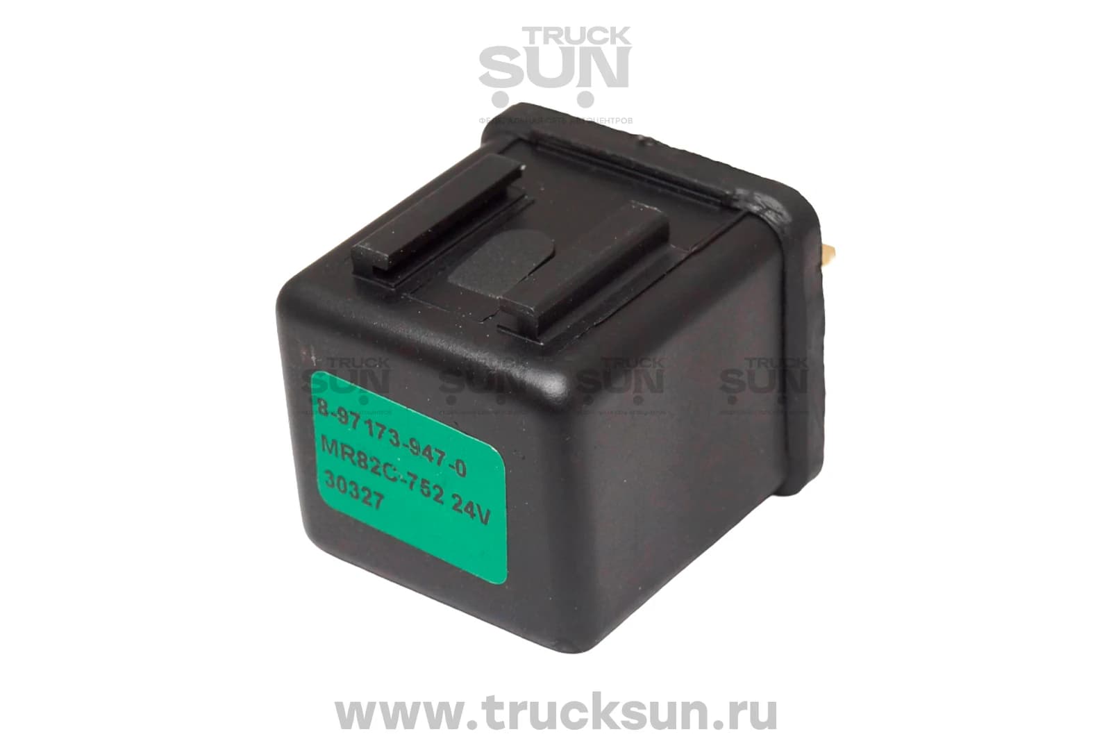 Реле NQR71/75 (8971739470,THR520) большое черное с зеленой полосой стартера/свечей накала, изображение 2 из 3