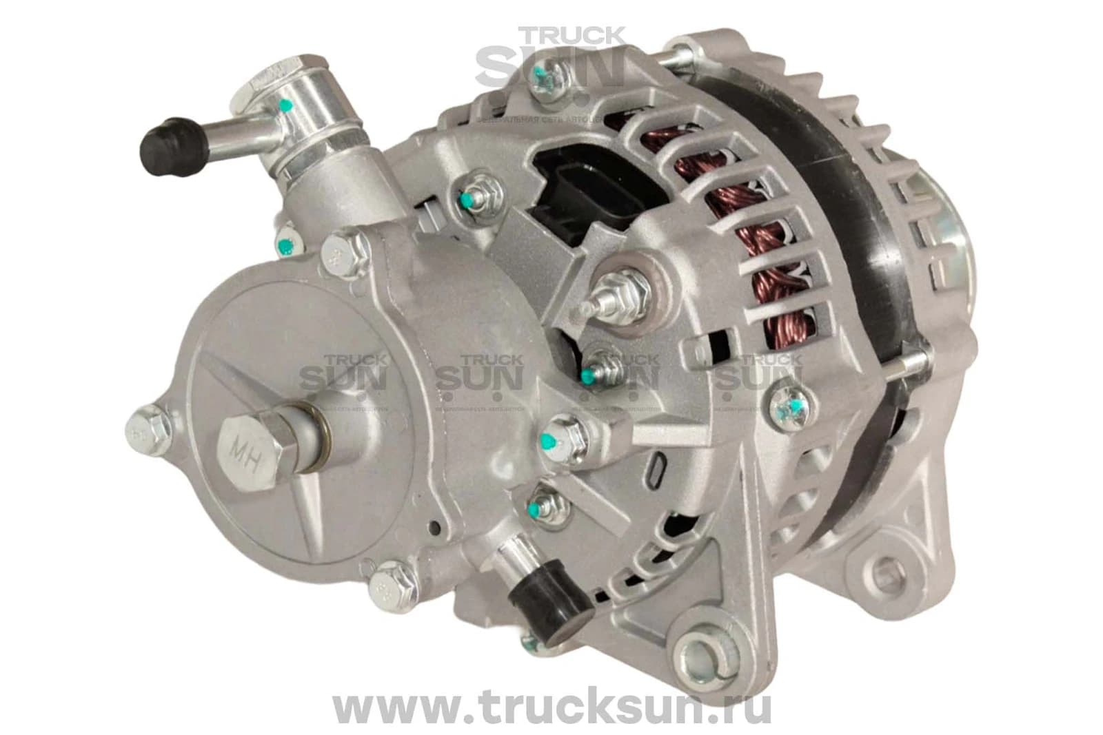 Генератор 4HK1 NQR75/NQR90 24V 80A - Квадратная фишка, 2 контакт с вакуумником, изображение 3 из 3