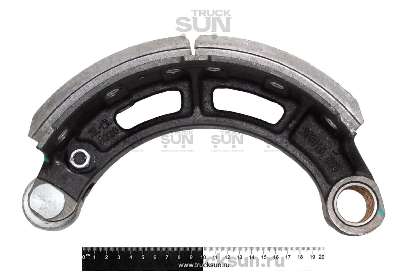 Колодка тормозная в сборе RR нижняя JAC N80/90/Компас 9/ISUZU 700P, изображение 2 из 2